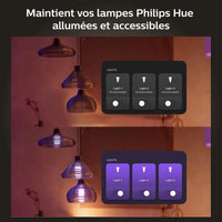 Philips Hue Wall switch module, 2, white pack works with Alexa, Google Assistant and Apple Homekit