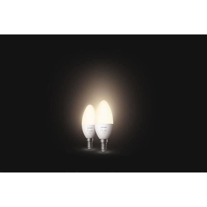 Philips Hue White - E14 connected LED bulbs - Bluetooth compatible - Pack of 2