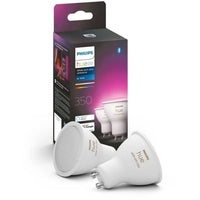 Philips Hue bulbs LED connected White & Color Ambiance Gu10, Bluetooth, Pack of 2, works with Alexa, Google and Homekit