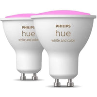 Philips Hue bulbs LED connected White & Color Ambiance Gu10, Bluetooth, Pack of 2, works with Alexa, Google and Homekit