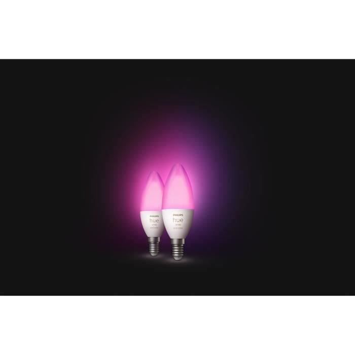 Philips Hue White & Color Ambiance - LED LED Connected Flame E14 - 5.5W - Bluetooth compatible - Pack of 2