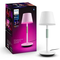 Philips White and Color Ambiance, Hue Belle portable table lamp, Bluetooth compatible, white