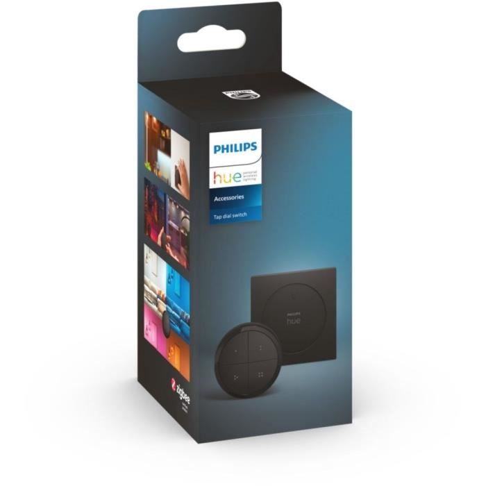 Philips Hue Bouton Remote control Tap Dial Dial Switch, black, allows the control of several parts or an area