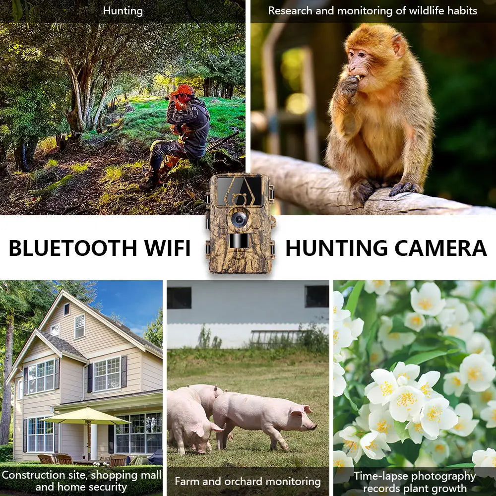 Outdoor Trail Camera, WIFI Connectivity, Night Vision Technology