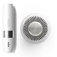 Braun Face Mini FS1000 Electric Facial Shaver for Women - Gentle on Skin - Smart Light Function - White