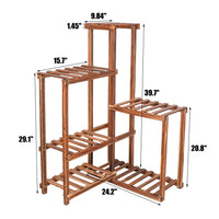 Holz Pflanzenständer, 6 Ebenen, Innen-/Außenbereich