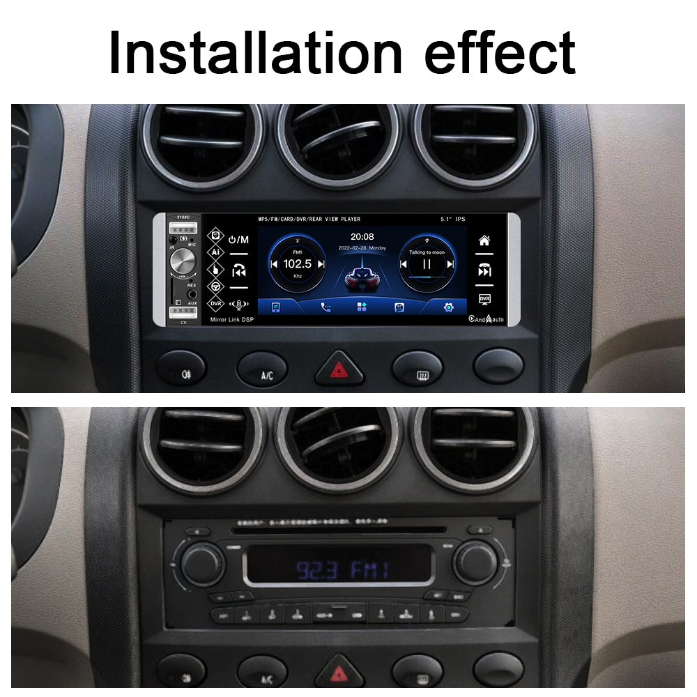 Car Radio, 51 Inch HD Touch Screen, AI Voice MP5