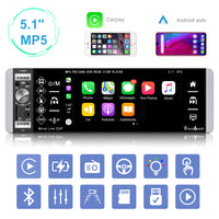 Bilradio, 51 tommer HD touchskærm, AI stemme MP5