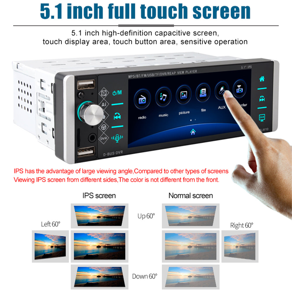 Autoradio, 51-Zoll-HD-Touchscreen, AI-Voice-MP5