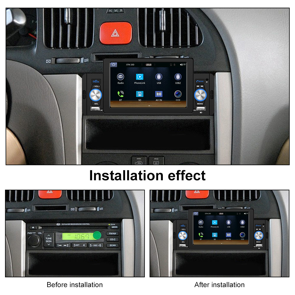 Car Radio MP5, Bluetooth Connectivity, Carplay Integration