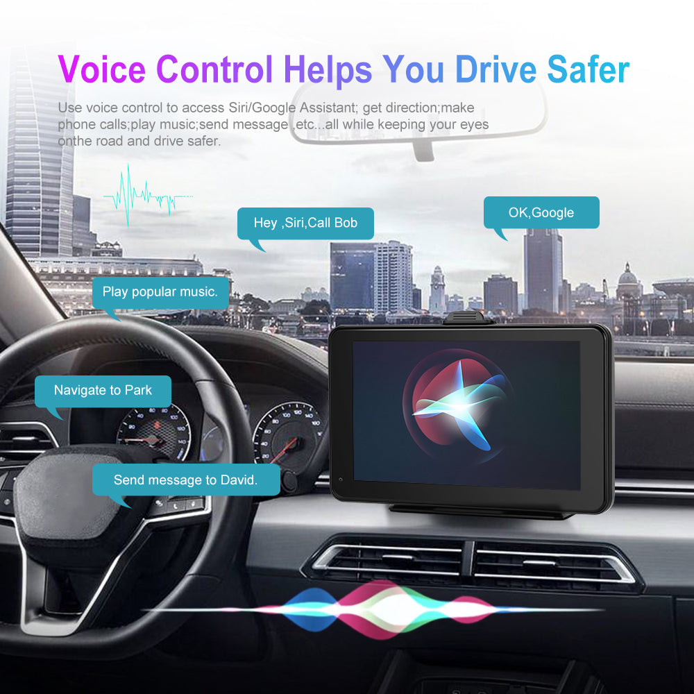 7-Zoll-Autoradio-MP5-Player mit Carplay, Android Auto, Bluetooth – Navigation und Sprachsteuerung