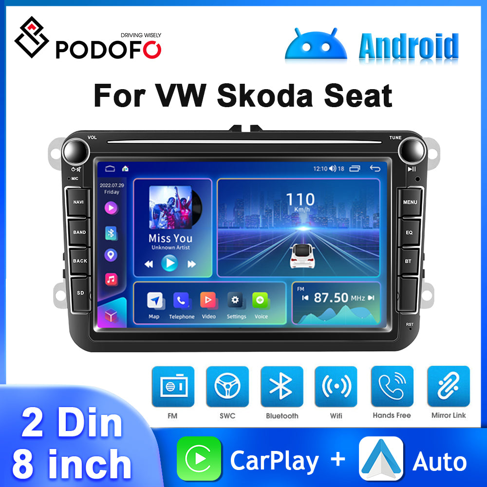 Car Radio, 8' Touchscreen, Carplay Compatible