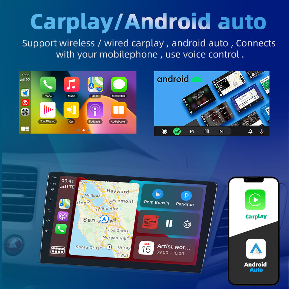 Car Radio Carplay, AI Voice Control, 4G Stereo Receiver