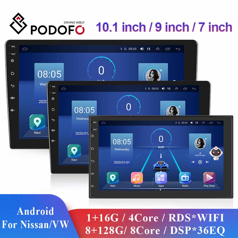 7/9/10.1 2Din Android-autoradio - 8G 128G multimedia-videospeler