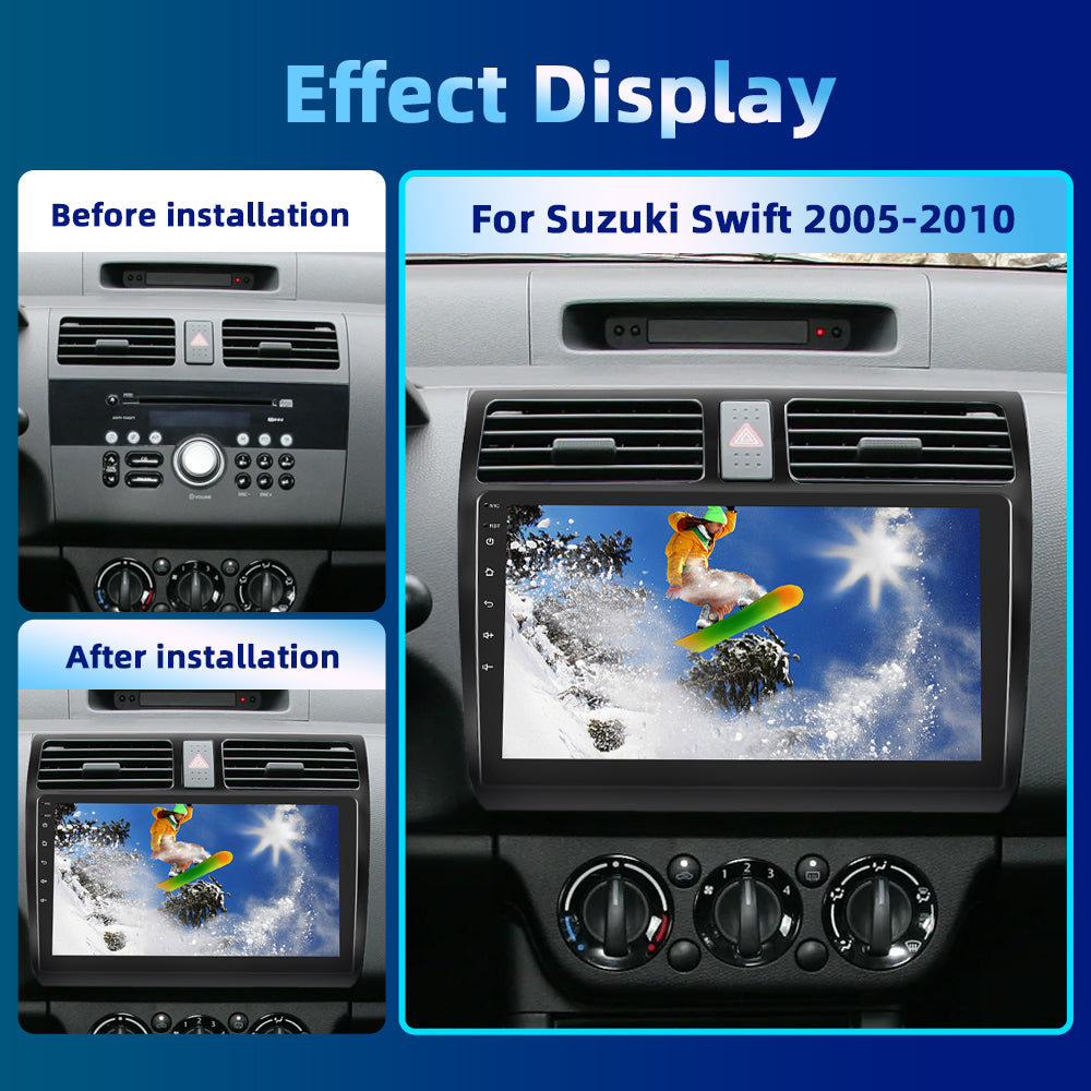 Android 10 Autoradio voor Suzuki Swift 2005-2010 - Multimedia Videospeler, GPS, 4G WIFI & Carplay