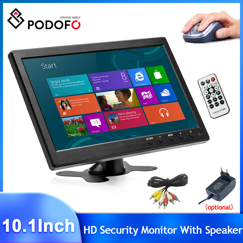 Monitor portabil LCD HD, 2 intrări video, HDMI și VGA