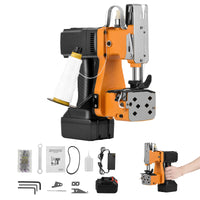 Transportabel pose symaskine, elektrisk industrielt emballeringsmaskine, 2200 mAh lithium batteri.