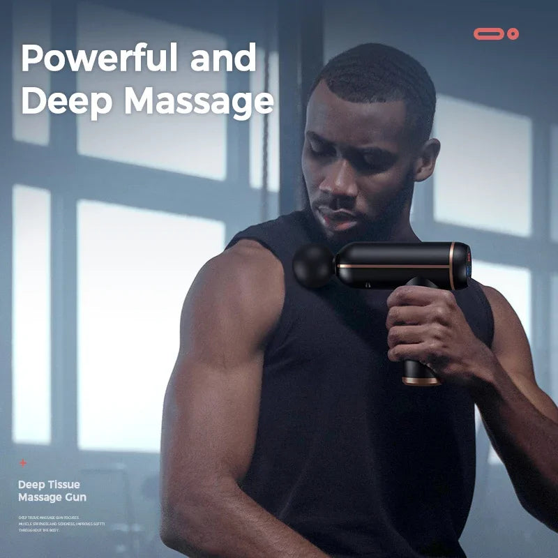 Pistol masaj portabil, terapie prin vibrații, relaxare a țesuturilor adânci