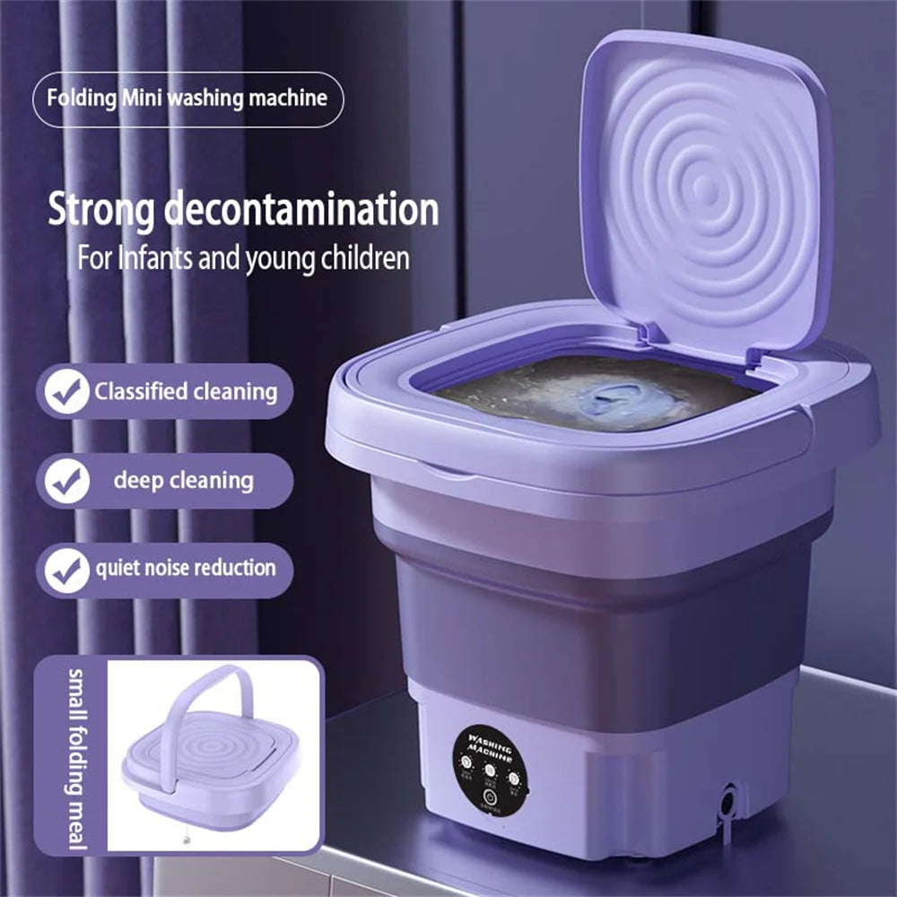 Mașină de spălat portabilă, design pliabil, uscător cu centrifugă