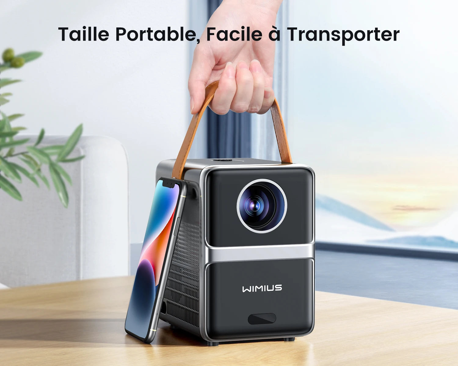 Mini Portable Projector 100 Inch, 1080p HD, 5G WiFi, 300 ANSI