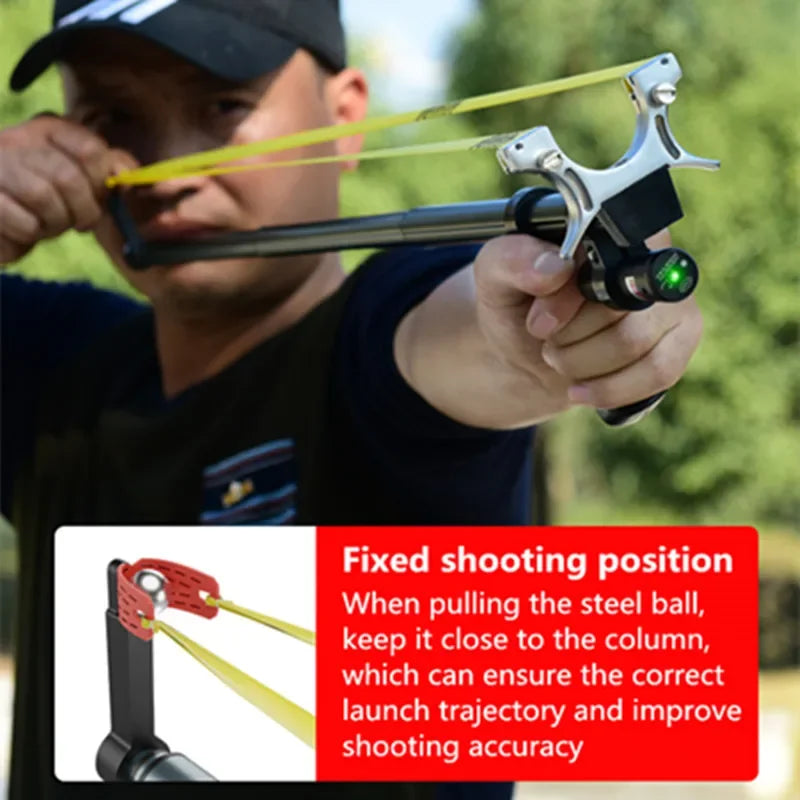 Laser Slingshot, Powerful Straight Rod, High Precision Laser Aiming