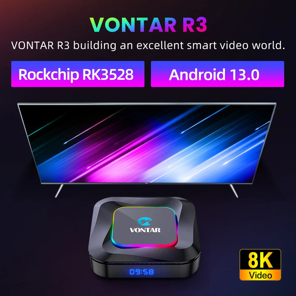 TV-Box, Android 13, 8K-Video