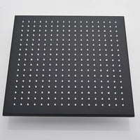 LED-Regenduschkopf, Farbwechselnde LED-Lichter, Quadratisches Messing-Design