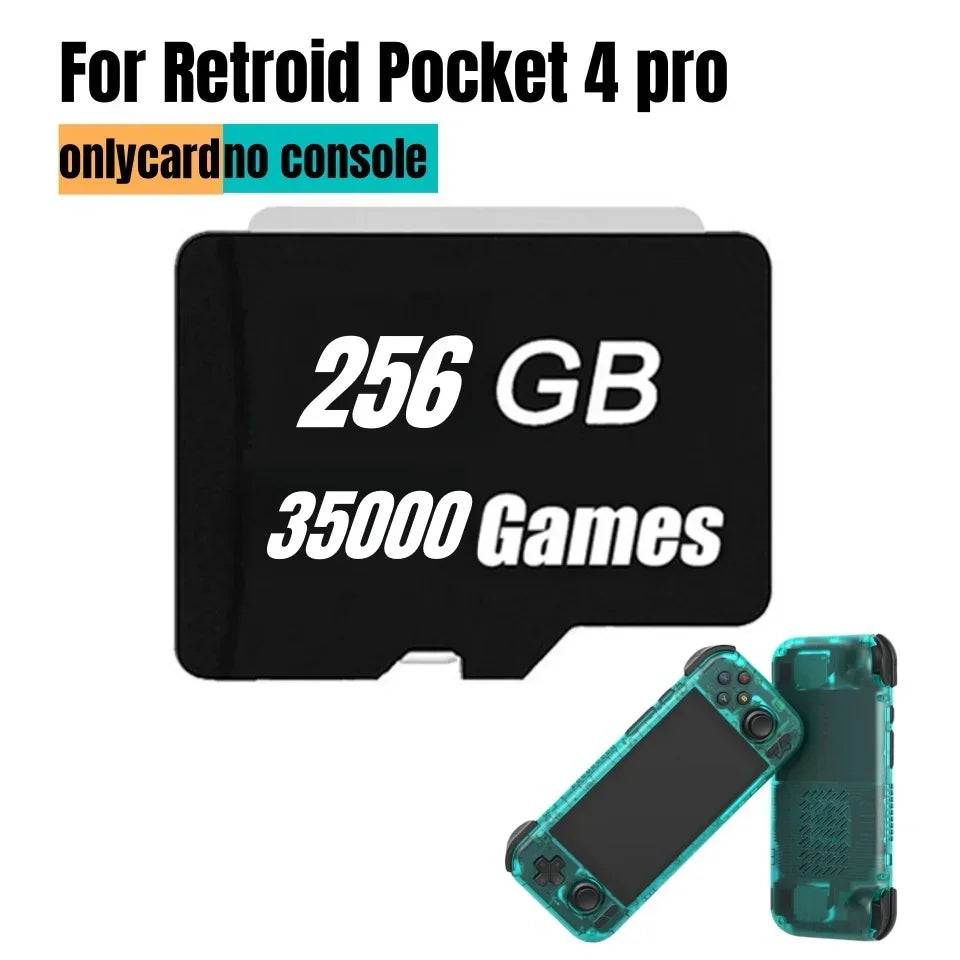 Retroid Pocket 4 Pro, Udvidelig Hukommelse, 60000 Spil