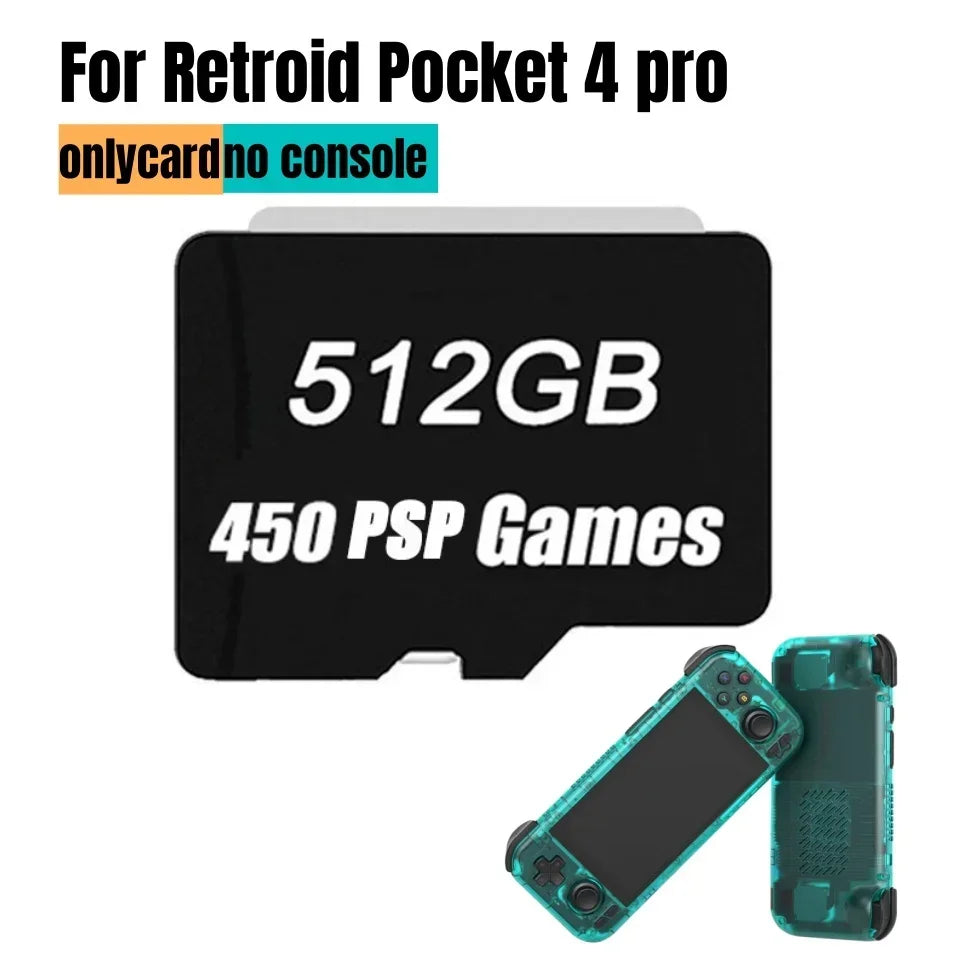 Retroid Pocket 4 Pro, erweiterbarer Speicher, 60000 Spiele