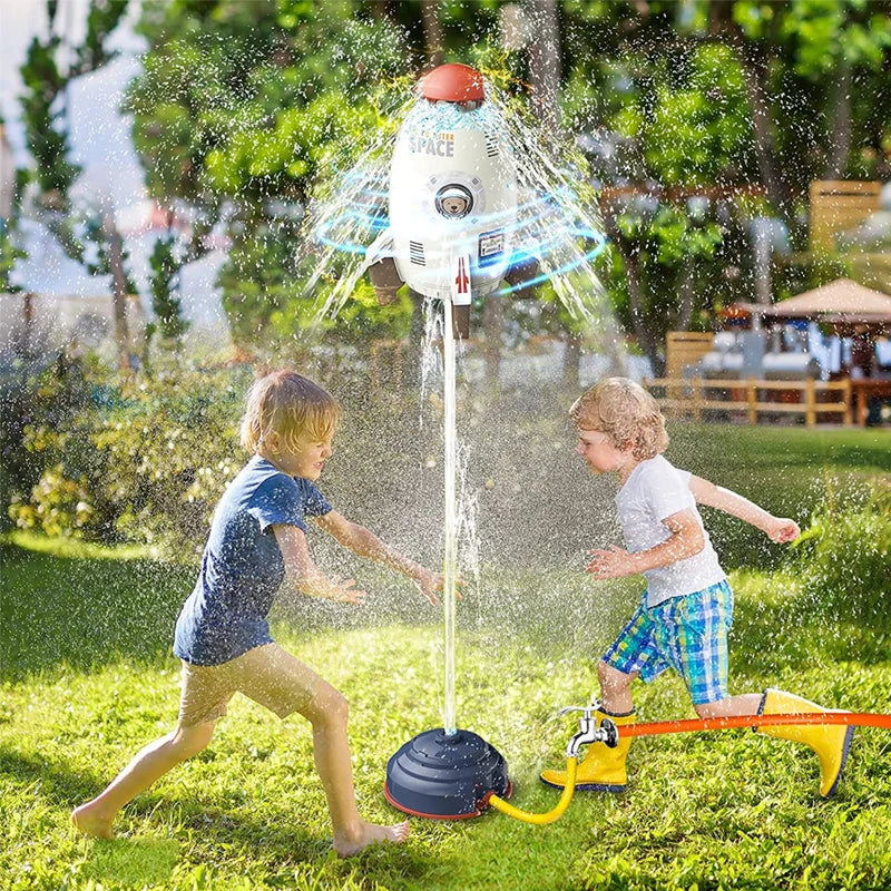 Rachetă de lansare cu aspersor, ridicare a presiunii apei în aer liber, lansator interactiv distractiv.