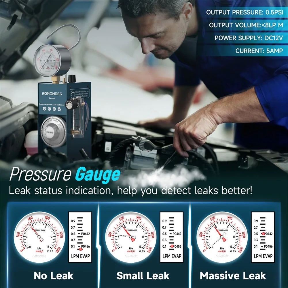 Car Smoke Leak Tester, EVAP Smoke Machine, Fuel Pipe Leakage Locator