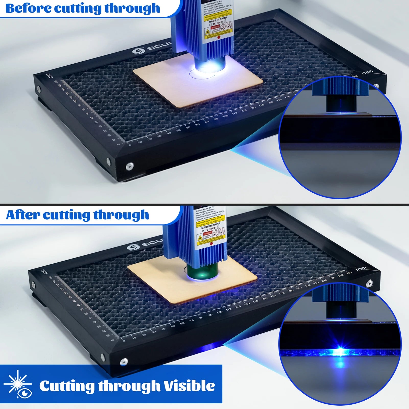 Laser Cutting Honeycomb Working Table, Steel Panel Platform, CO2 Diode Laser Engraver
