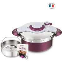 SEB P4705104 Clipsominut 'Duo 5l-pressure cooker, Dutch oven, non-stick, steam pressure cooker, induction, manufactured in France