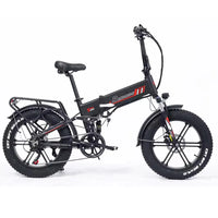 Vouwbare Elektrische Fiets, 48V 1000W Motor, 20" Dikke Banden