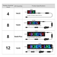 Semn LED, control prin aplicație Bluetooth, afișaj programabil