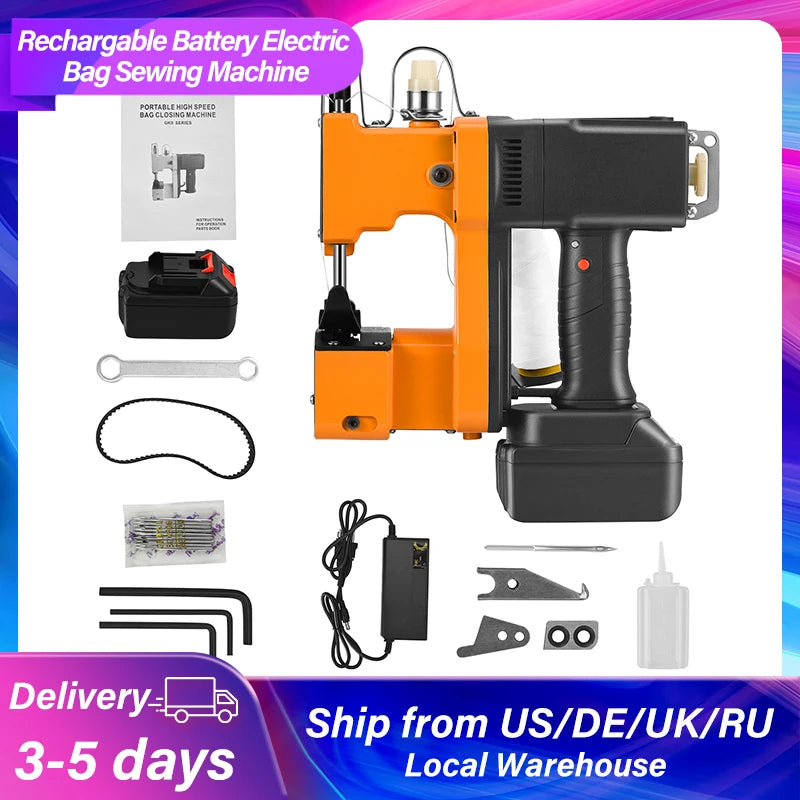 Sewing Machine Bag, Electric Industrial Packaging Machine, 2200 mAh Lithium Battery