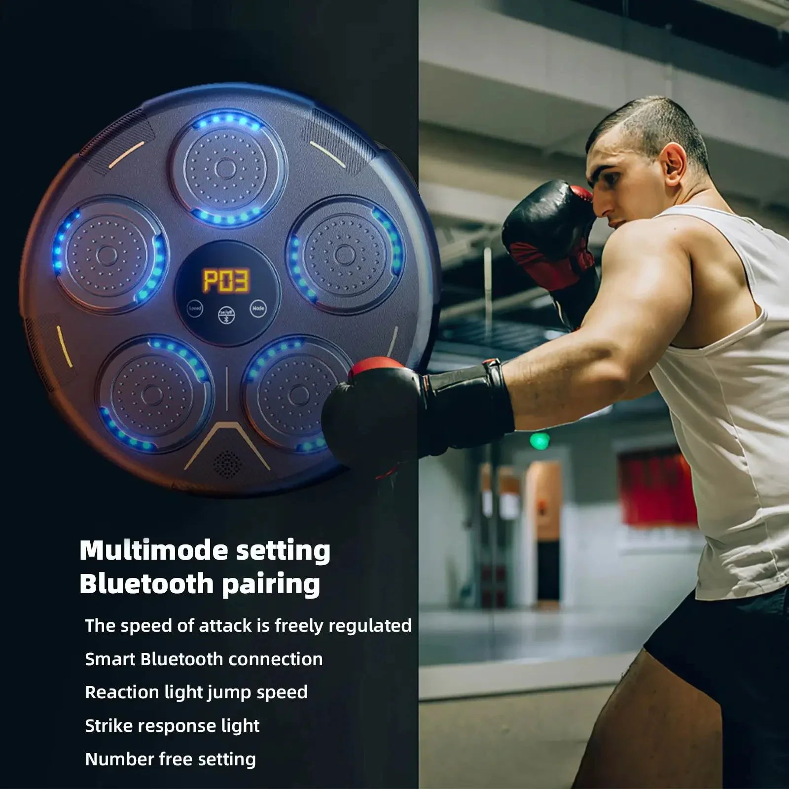 Boxing Target, iluminat cu LED, antrenament de reacție
