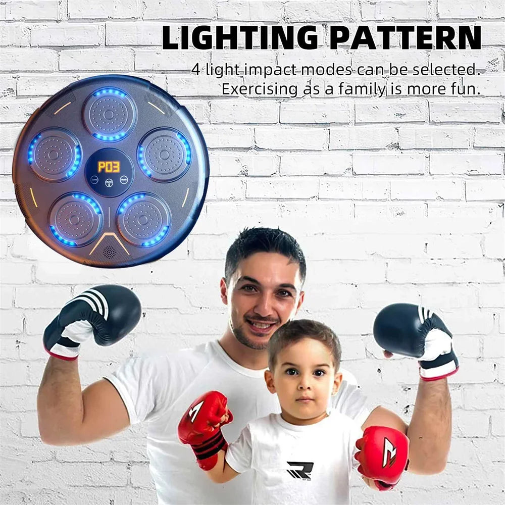 Smart Music Boxing Trainer, LED Elektronisk Respons, Bluetooth-Kompatibel