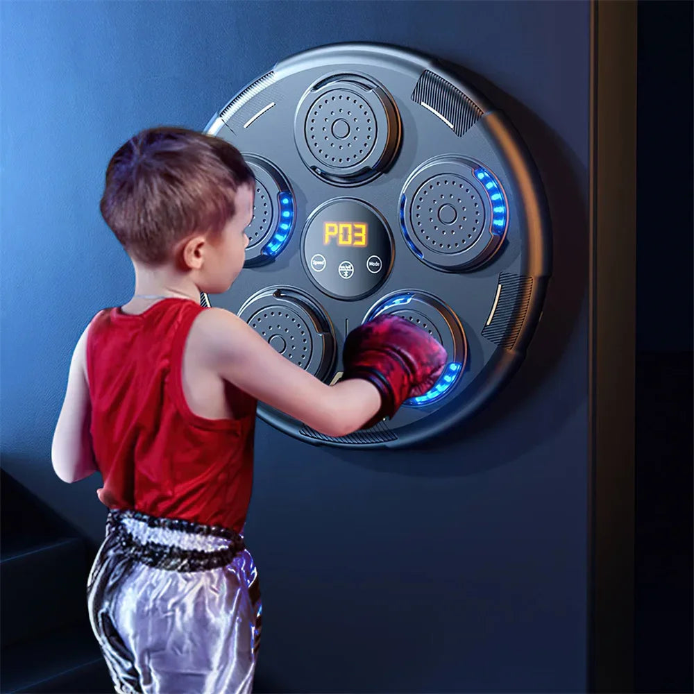 Smart Music Boxing Trainer, LED Electronic Response, Bluetooth-Compatible