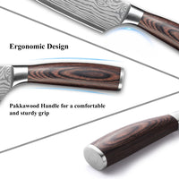 Kockkniv, högkolhaltigt rostfritt stål, rakbladsvass