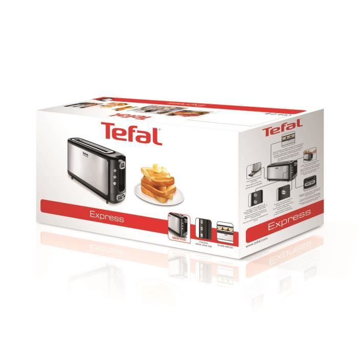 Tefal TL365etr Express Grille-Pain 1 Slot, Toaster, 7 golden levels, defrosting, heating, extra high rise in bread