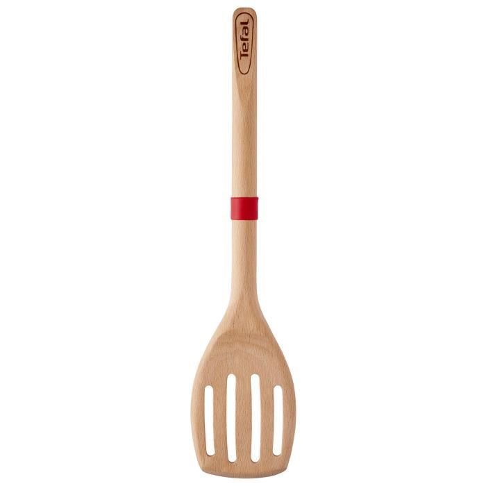 TEFAL Ingenio angle spatula - Beech wood and platinium silicone - 32 cm