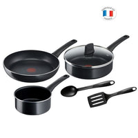 Tefal C2789602 6-piece cookware set, Casserole, Frying pan, Sauté pan + glass cover, Induction, Non-stick, Made in France