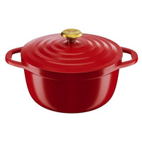 Tefal E2544604 Air Légere Cocotte 24 cm Red aluminum cast iron, all lights including induction