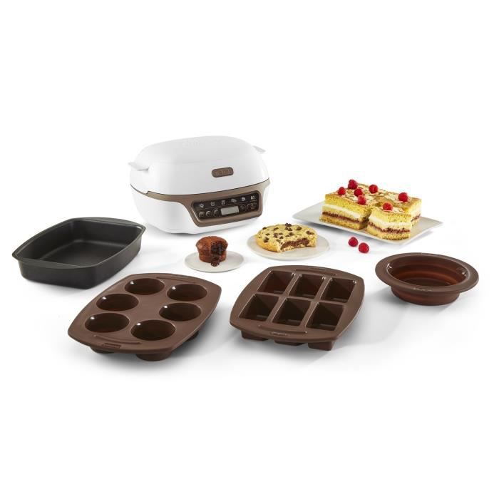 TEFAL Cake Factory + KD802112 Smart cake machine - White / brown metallic