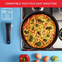 Tefal L1579102 Ingenio Easy Cook N Clean Cooking Battery 10 pieces, anti -asithetic, all lights except induction, made in France