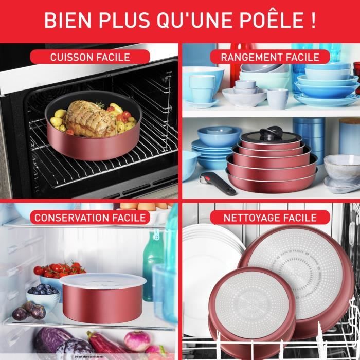 Tefal Ingenio Cooking battery 10 rooms, induction, resistant non -stick, healthy cooking, made in France L3989502