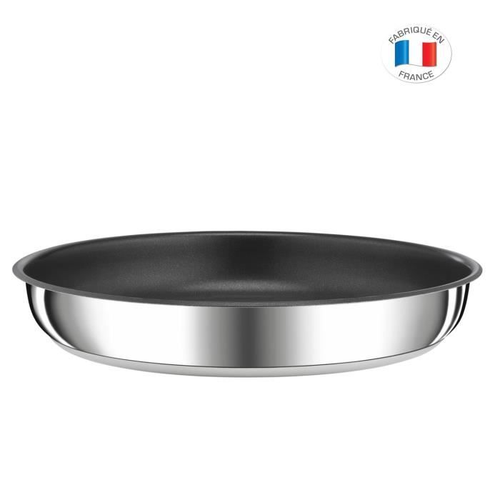 Tefal L9730402 Ingenio Preference Poele 24 cm, stainless steel, non -stick, handle sold separately, all lights including induction