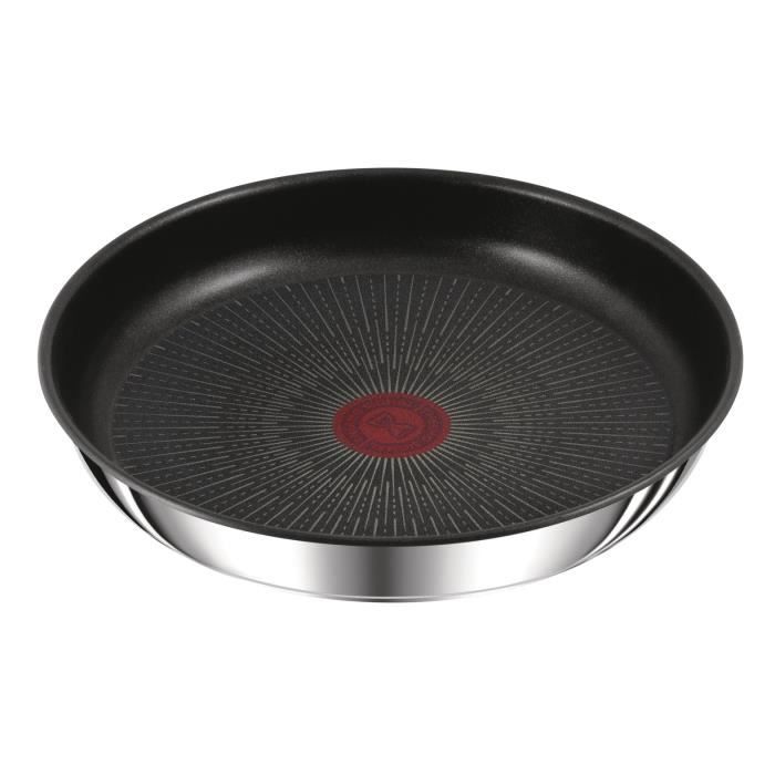 Tefal L9730402 Ingenio Preference Poele 24 cm, stainless steel, non -stick, handle sold separately, all lights including induction