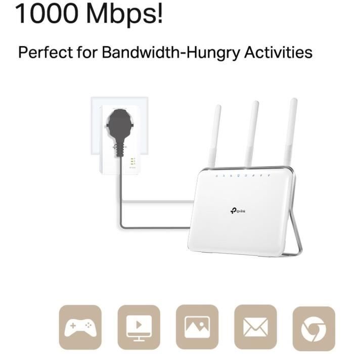 TP-Link AV1000 PLC KIT with AC PassThrough